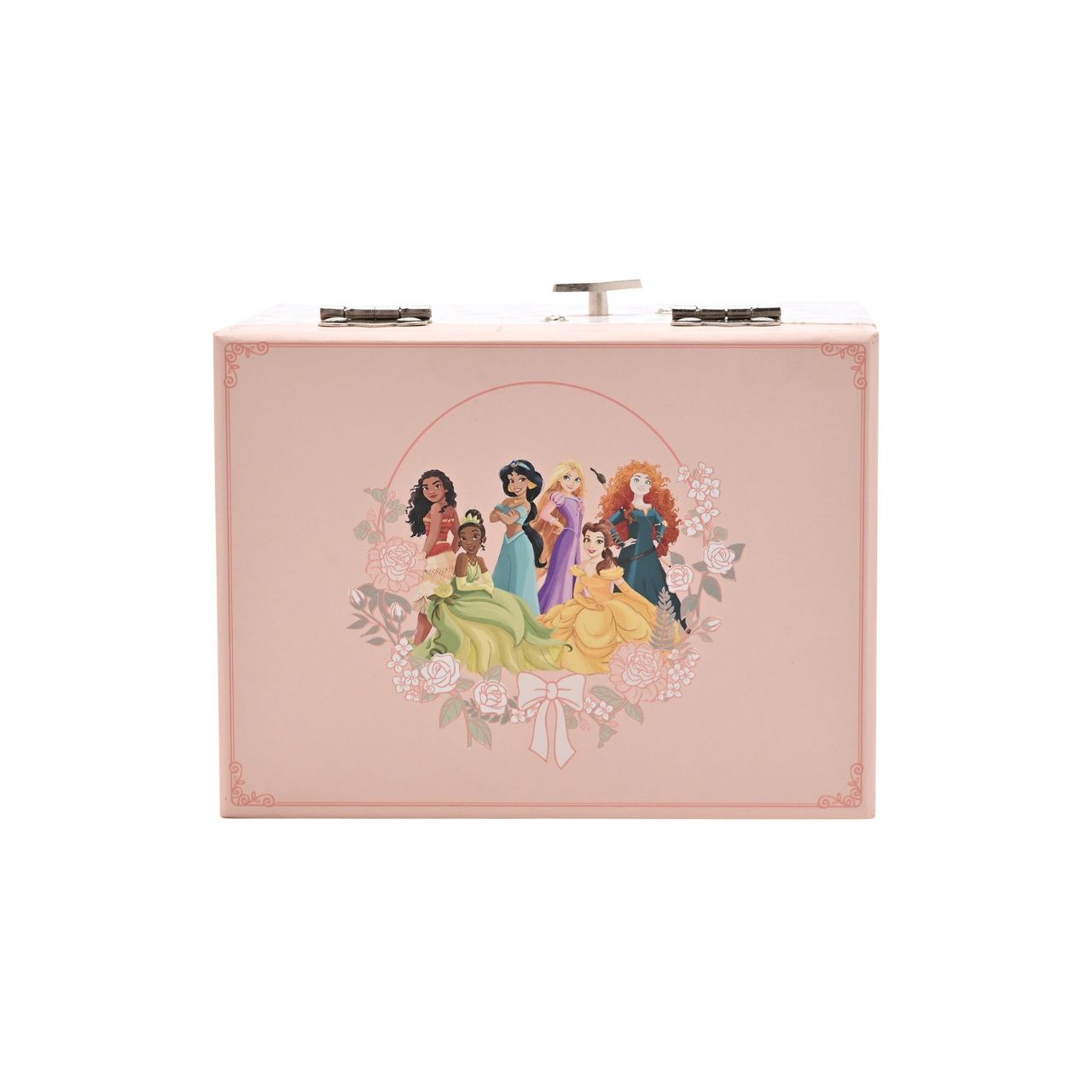 This enchanting jewellery box, adorned with a floral pattern, is a perfect spot for storing treasured trinkets. With a drawer for small keepsakes and a cheery tune that plays when opened, its an ideal gift for Disney princess enthusiasts of all ages.