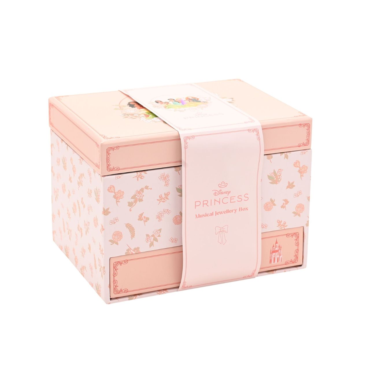 This enchanting jewellery box, adorned with a floral pattern, is a perfect spot for storing treasured trinkets. With a drawer for small keepsakes and a cheery tune that plays when opened, its an ideal gift for Disney princess enthusiasts of all ages.