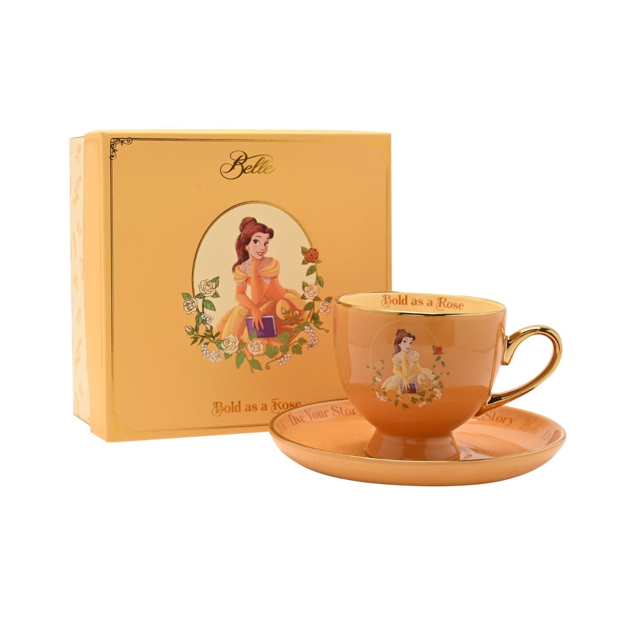 Create a royal tea experience with the Disney Pastel Princess Tea Cup & Saucer - Belle.