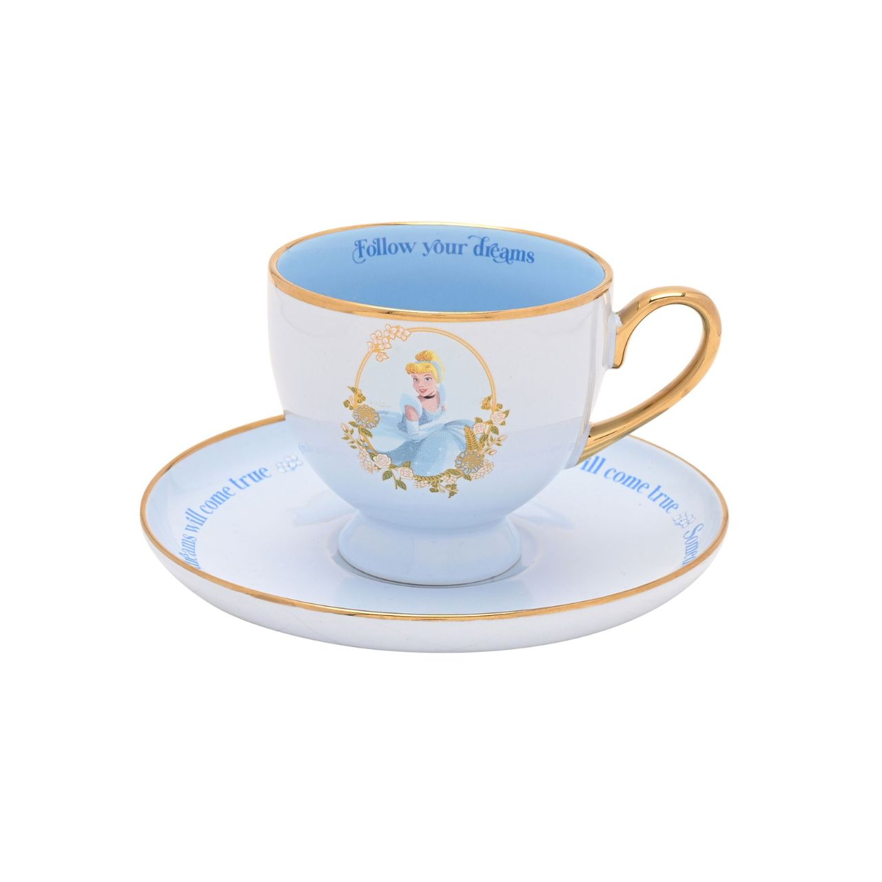 Create a royal tea experience with the Disney Pastel Princess Tea Cup & Saucer - Cinderella.