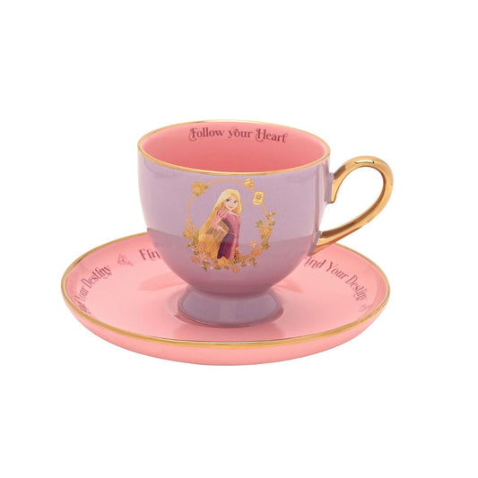 Create a royal tea experience with the Disney Pastel Princess Tea Cup & Saucer - Rapunzel.