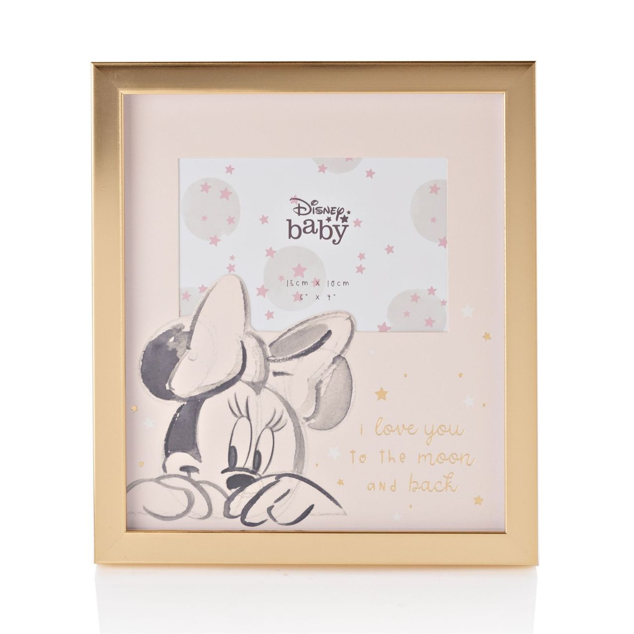 Display a favourite photo of your precious little one in this beautiful 6" x 4" photo frame.  Complete with a heartwarmng sentiment and stunning gold foil details, this frame makes a timeless gift for a new parent.