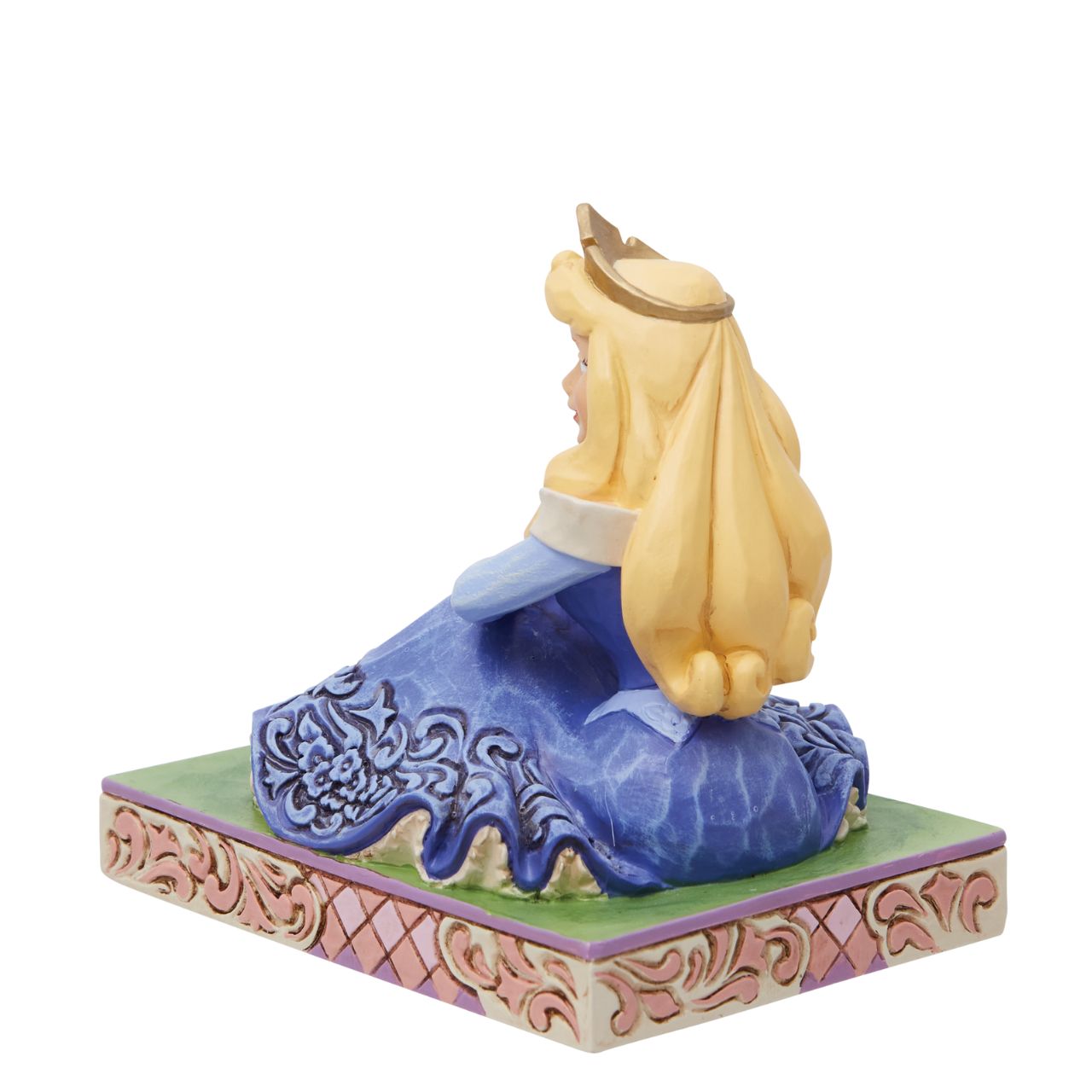 Disney Traditions Princess Aurora Personality Pose Figurine by Jim Shore  This beautiful personality pose features Disney's beloved Princess Aurora, showcasing what she is known for; grace & being gentle. Designed by award winning artist Jim Shore, hand crafted using high quality cast stone and hand painted.