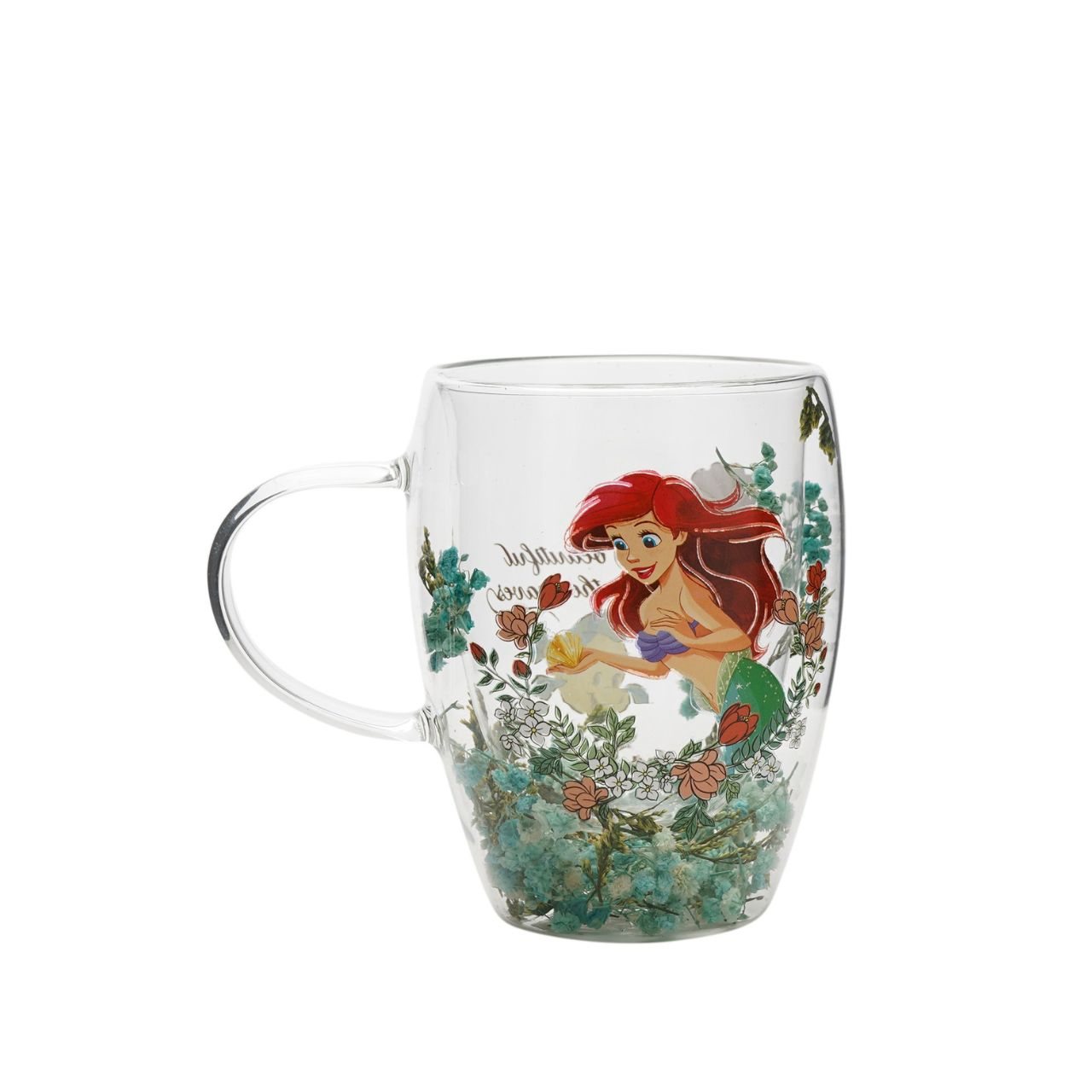 Step into the enchanting world of Disney with the Disney Pastel Princess Glass Mug - Ariel.