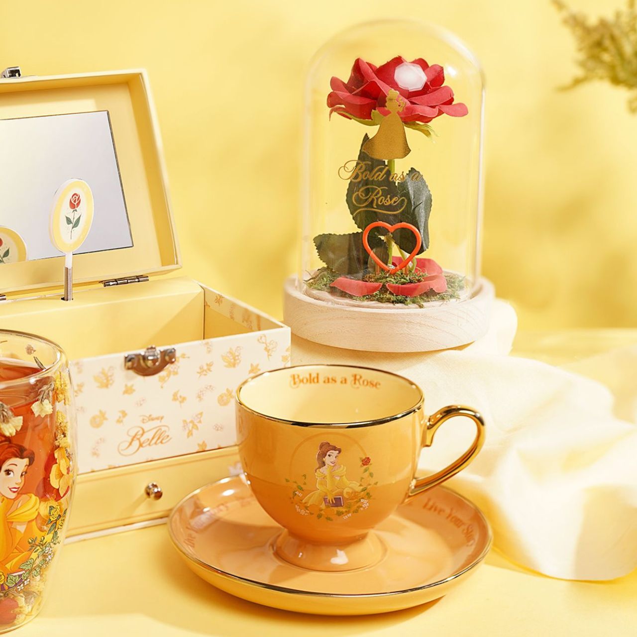 Create a royal tea experience with the Disney Pastel Princess Tea Cup & Saucer - Belle.