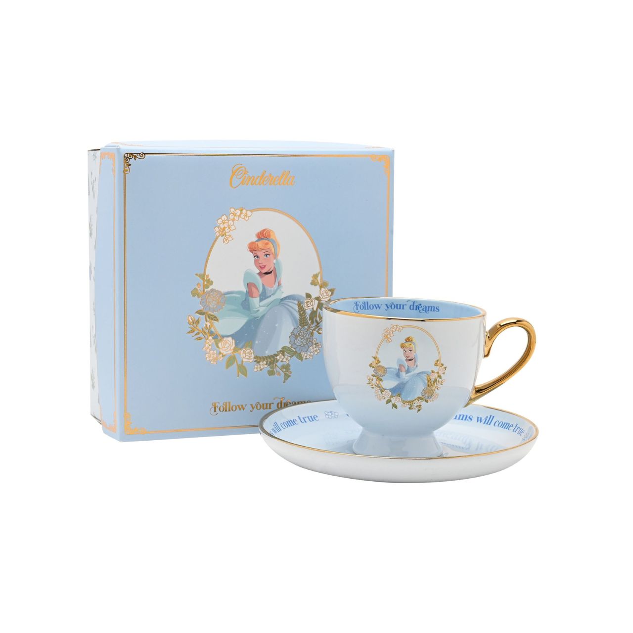 Create a royal tea experience with the Disney Pastel Princess Tea Cup & Saucer - Cinderella.