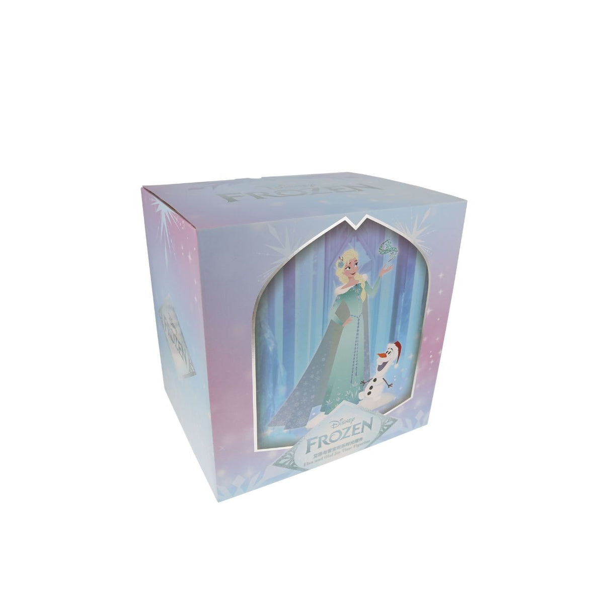 Elsa and Olaf returns to the Disney Showcase Collection with this highly detailed figure featuring superior detailing like opalescent paints, clear resin cape and a glittered snow base.