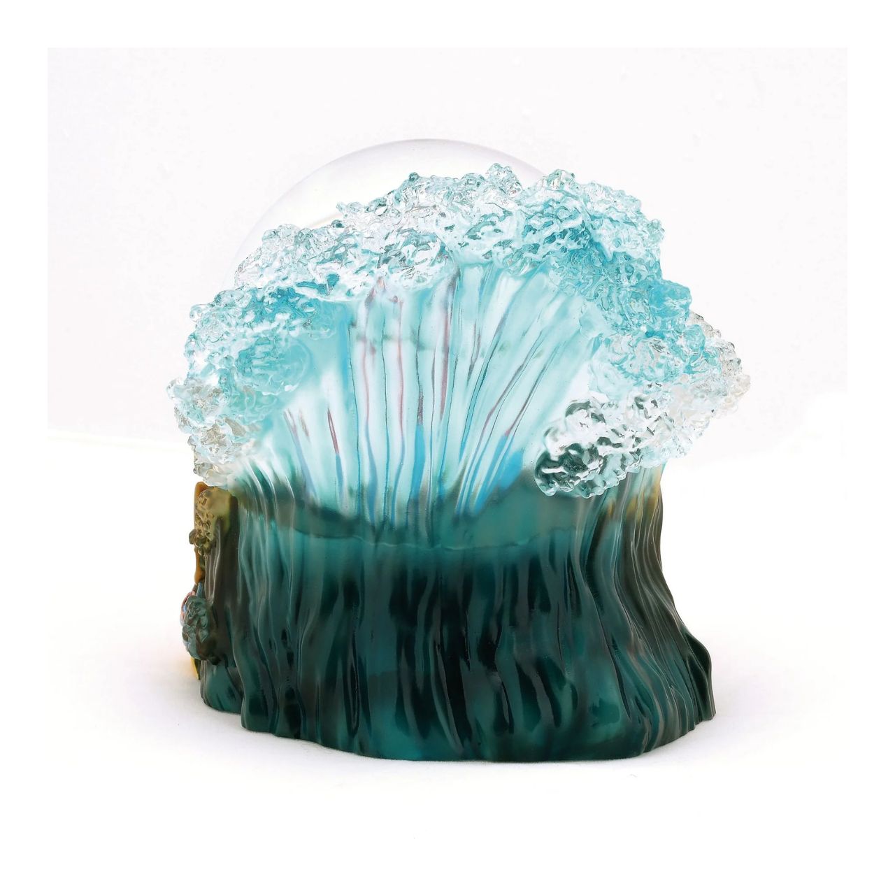 Celebrate the 85th Anniversary of Walt Disney's animated masterpiece Fantasia with this 100 MM water globe featuring the Sorcerer's Apprentice Mickey Mouse as he commands the water baring magical broomsticks and crashing waves made of clear resin.