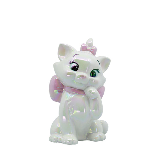Make saving fun with the Marie Ceramic Money Bank by Disney Showcase. It is the perfect, practical décor piece for Disney fans of all ages. At 17cm tall with a dazzling white, iridescent finish this piece is guaranteed to catch the attention of all that see it and will add the Disney magic to any home.