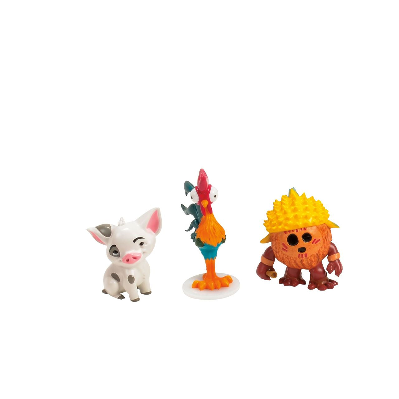 This adorable figurine set features the characters and companions of Moana.