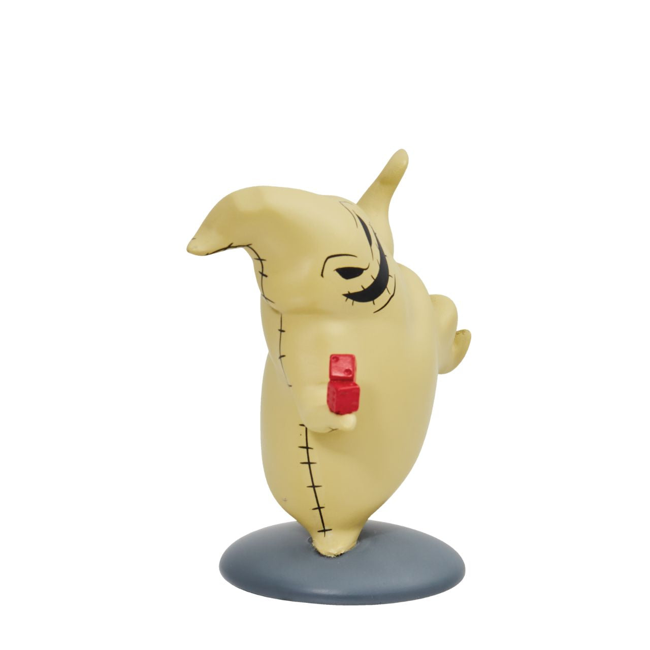 This mini Oogie Boogie figurine is the perfect gift for any Nightmare Before Christmas fans. With his red dice and pointy sack body, this villain is a great addition to any collection. Ideal for Halloween, birthdays or as just a little treat.