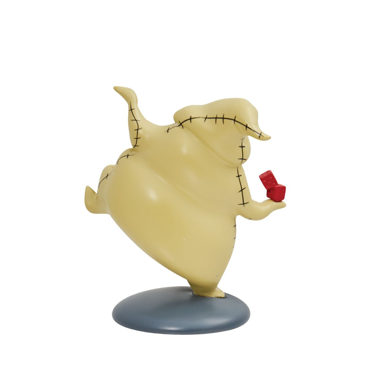 This mini Oogie Boogie figurine is the perfect gift for any Nightmare Before Christmas fans. With his red dice and pointy sack body, this villain is a great addition to any collection. Ideal for Halloween, birthdays or as just a little treat.