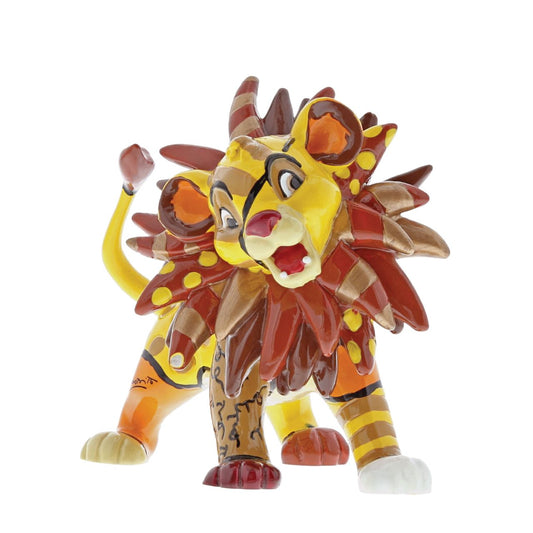 Disney Showcase Collection Simba Mini Figurine by Romero Britto  Simba from The Lion King makes his debut appearance in the Disney by Britto brand. Romero Britto interprets Disney's most beloved characters in mini works of art, popping with bursts of colour and exquisite detail. Romero Britto is an artist whose paintings and sculptures are currently exhibited in more than 100 galleries worldwide.