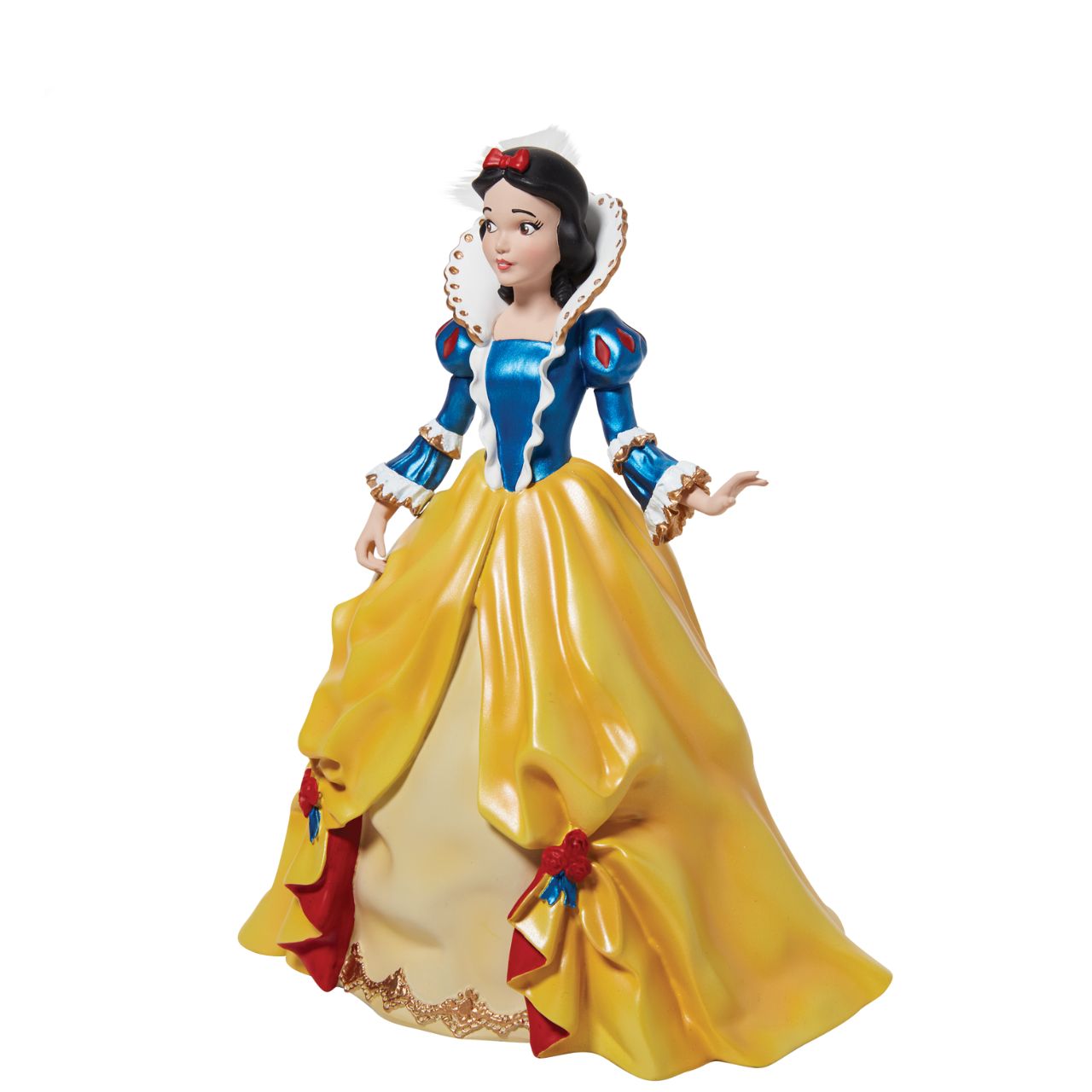 Disney Snow White Rococo Figurine  Snow White Rococo Figurine. The Snow White figurine is made from cast stone. Each piece is hand painted and slight colour variations are to be expected which makes each piece unique. Supplied in branded gift box. Not a toy or children's product. Intended for adults only.
