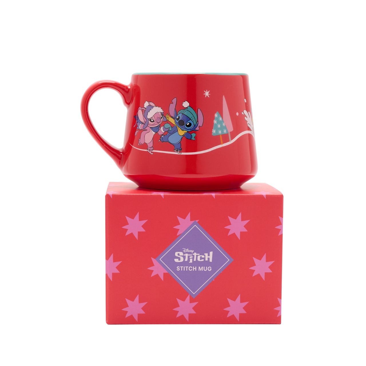 Disney Stitch Christmas Mug "Merry Everything"  A Merry Everything Stitch mug by DISNEY.  This colourful festive mug is brimming with festive cheer for Disney fans.