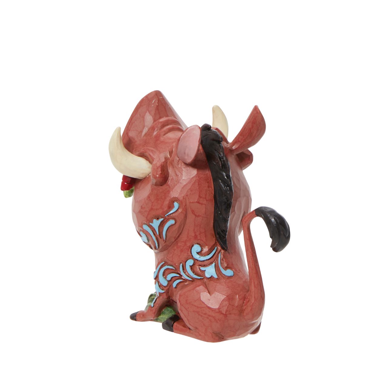 Pumba from the classic 1994 film The Lion King has been immortalised in this mini figurine. Designed by award winning artist Jim Shore, hand crafted using high quality cast stone and hand painted. Packaging: Full colour, fully branded gift box with photo.