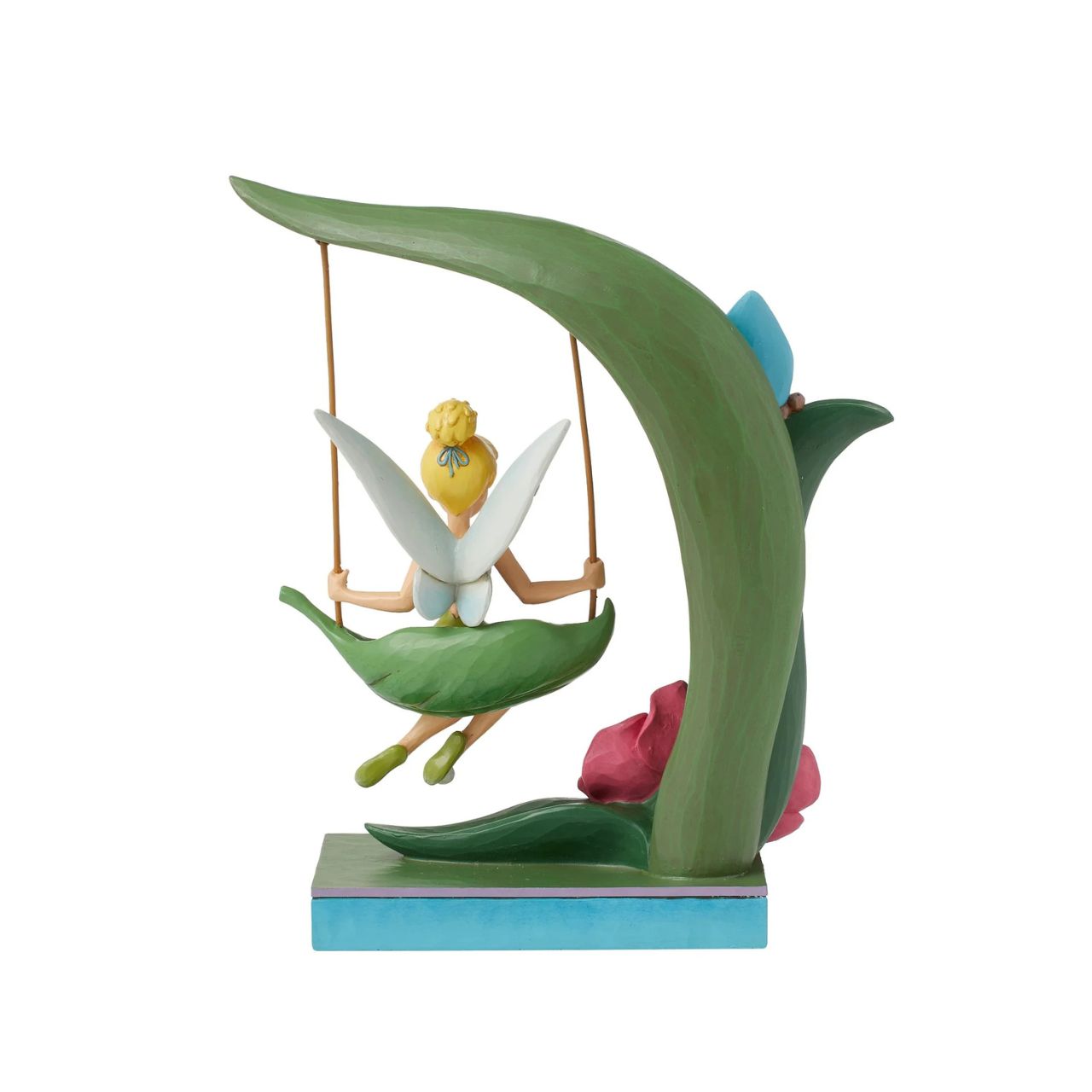 This magical piece features Disney's Tinker Bell playing on a flowery spring. The iconic pixie from Peter Pan is enjoying herself on this sweet spring themed figurine as part of the Disney Traditions collection by Jim Shore.