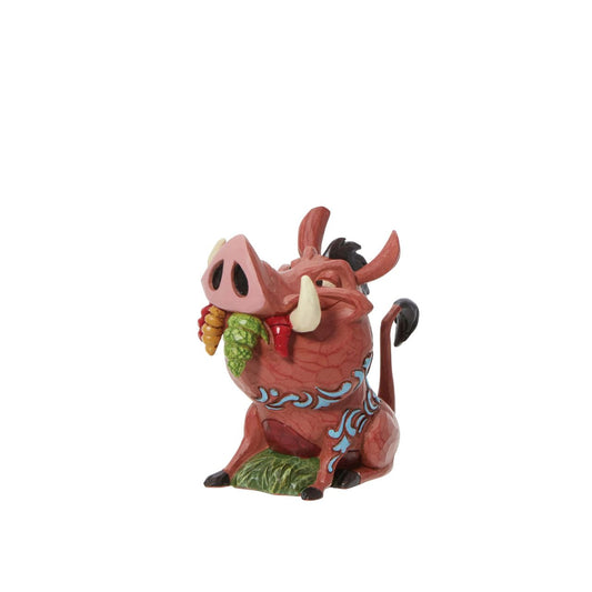 Pumba from the classic 1994 film The Lion King has been immortalised in this mini figurine. Designed by award winning artist Jim Shore, hand crafted using high quality cast stone and hand painted. Packaging: Full colour, fully branded gift box with photo.