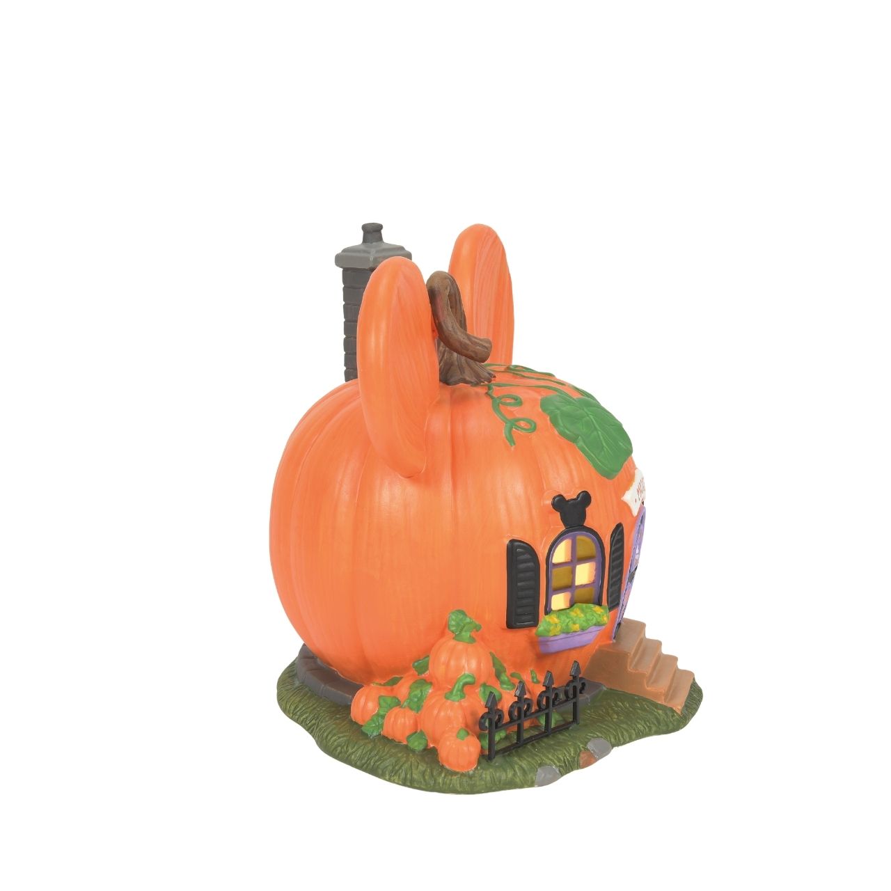 All decked out for the fall, "Mickey's Pumpkintown House" is ready for trick-or-treaters to visit. With pumpkins in the yard, and his name over the door, Mickey is ready for the big night.