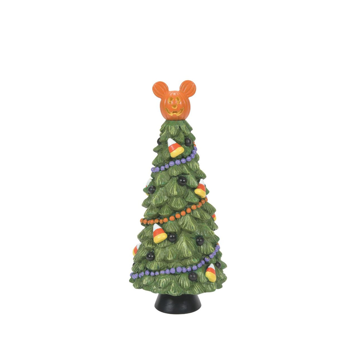 Playfully decorated with colourful candy corn and a perfect Mickey shaped pumpkin at the top of the tree, it makes a spooktasic centrepiece in your Pumpkintown Village.