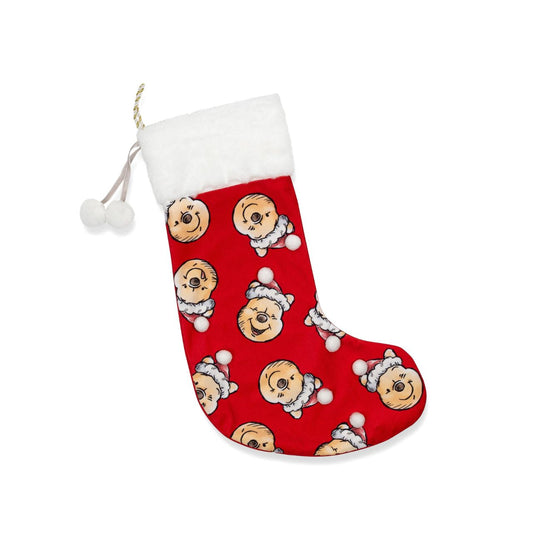 Fill this Winnie the Pooh stocking with gifts to brighten any little one's Christmas morning. With 3D Santa hat pompom details, this sack is as adorable as it is unique.
