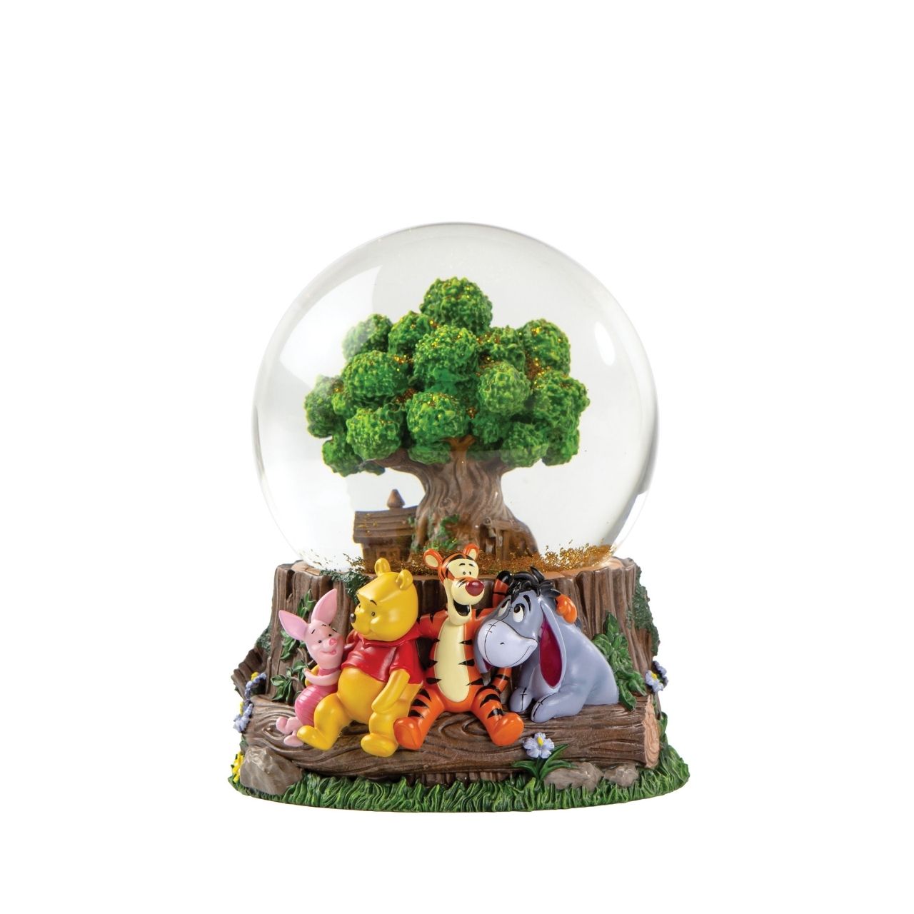 Winnie the Pooh 100th Anniversary Waterball featuring Pooh and Friends sculpted on the base and Tree House element inside.