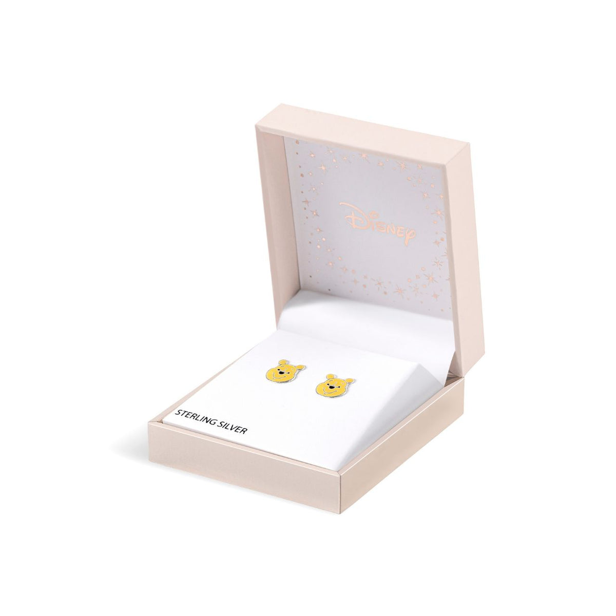 Delight young Disney fans with these charming Winnie the Pooh Sterling Silver Earrings. Crafted from quality sterling silver, these stud earrings feature the beloved honey-loving bear character, making them a perfect gift for children who adore the Hundred Acre Wood adventures.