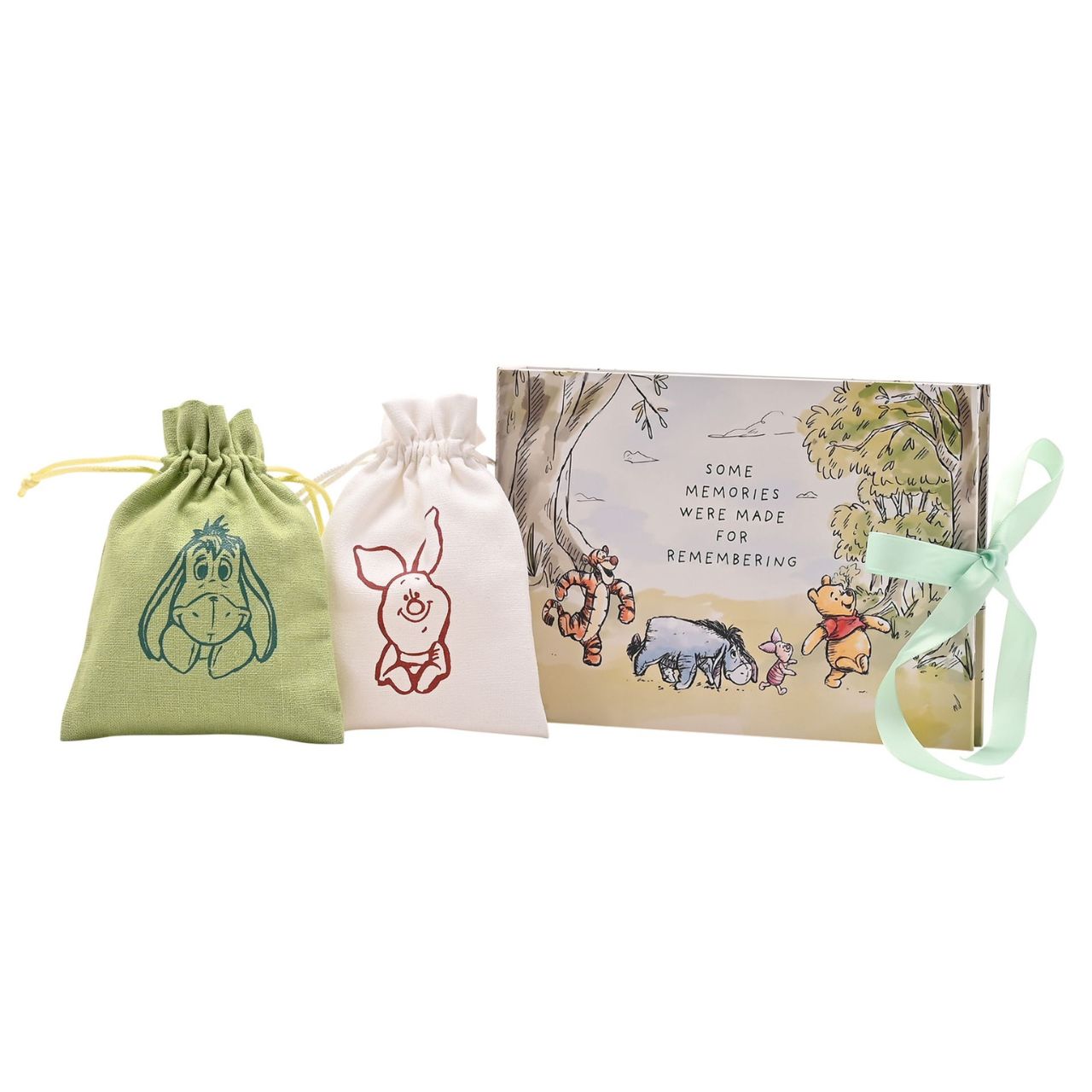 Celebrate the enchanting world of Winnie the Pooh with this delightful keepsake box from DISNEY, perfect for preserving cherished memories. The charming design features Pooh and his friends in a whimsical forest scene.