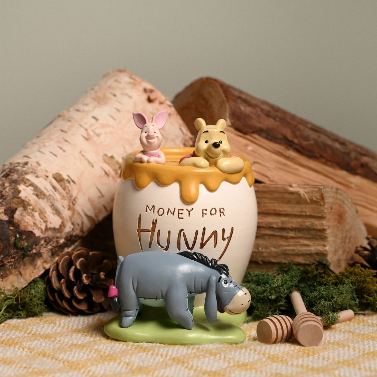 Winnie the Pooh Money Bank "Money for Hunny"  Bring some Disney magic to their room and help them save a few pennies for a rainy day with this wonderful ‘Money for Hunny’, Winnie the Pooh money bank.