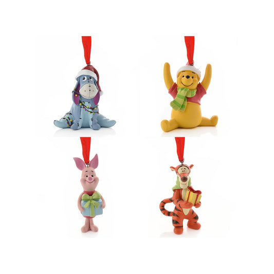 Bring some Disney magic to your Christmas tree with this adorable set of 4 Winnie the Pooh hanging decorations.