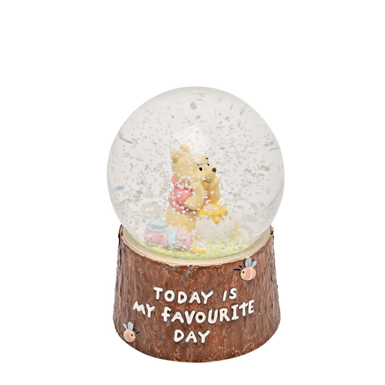 Immerse yourself in the world of Winnie the Pooh with our delightful Winnie the Pooh Waterball.  Featuring a cheerful Winnie the Pooh, with wording “Today Is My Favourite Day” on the base.