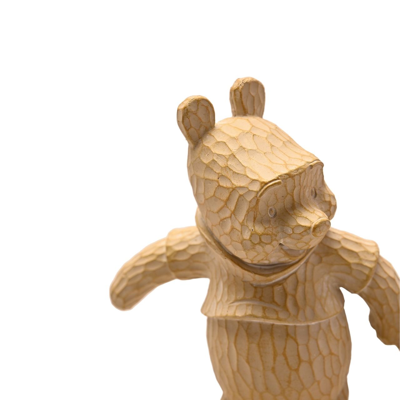 Winnie the Pooh Wood Effect Figurine "The Tiny Pitter Patter of Feet"  Bring some Disney magic to the life of your loved ones with this wonderful Pooh & Piglet figurine. Measures 12cms in height and has a width of 10cms.