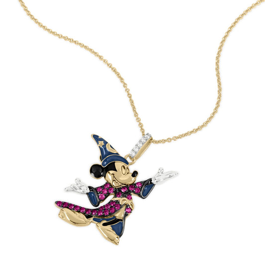 Disney Wizard Mickey Mouse Stone Set Necklace  This Disney Wizard Mickey Mouse Stone Set Necklace is the perfect accessory for any Disney fan. Crafted with high-quality stones, this necklace adds a touch of magic to any outfit. Show your love for the iconic wizard with this unique and stylish piece.
