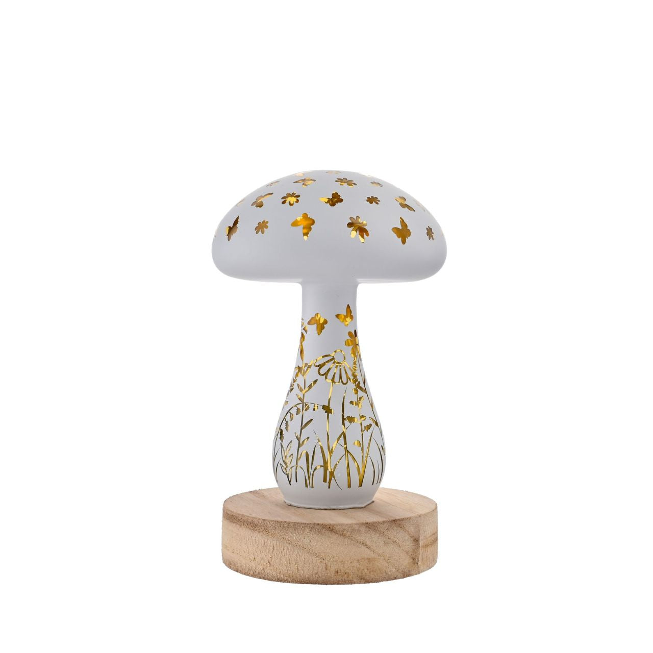 Add a touch of Easter charm to your décor with this LED battery-operated light. Designed in a toadstool shape and featuring a whimsical pattern, it casts a charming springtime glow when illuminated.