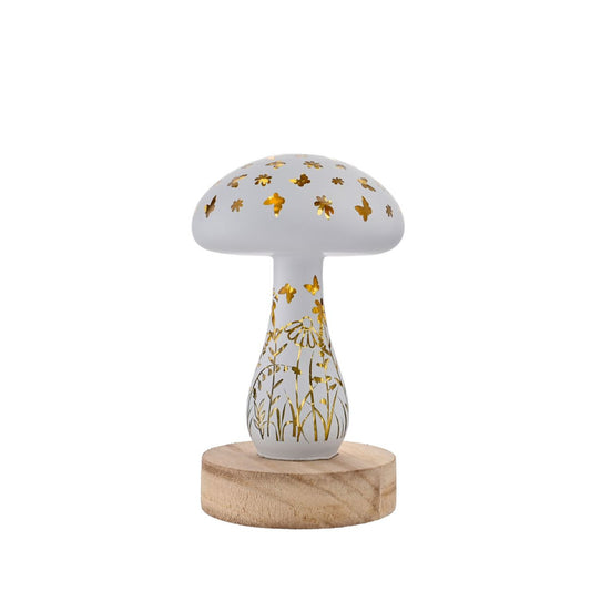 Add a touch of Easter charm to your décor with this LED battery-operated light. Designed in a toadstool shape and featuring a whimsical pattern, it casts a charming springtime glow when illuminated.