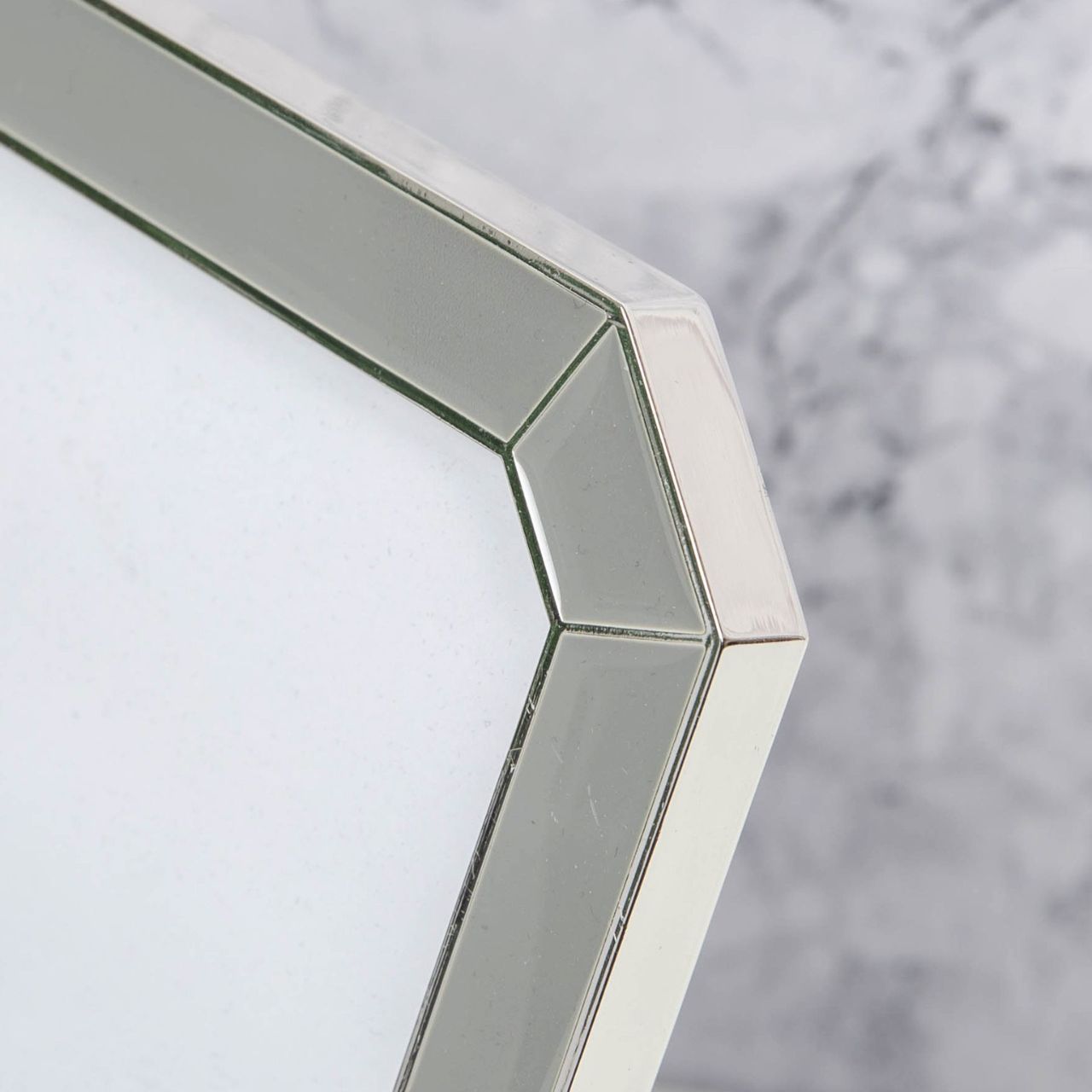 Elegance Silverplated Chamfer Edge Grey Frame 4" x 6"  A beautifully elegant grey epoxy chamfer corner photo frame. From Elegance by IMPRESSIONS® - the treatment your most treasured moments deserve.