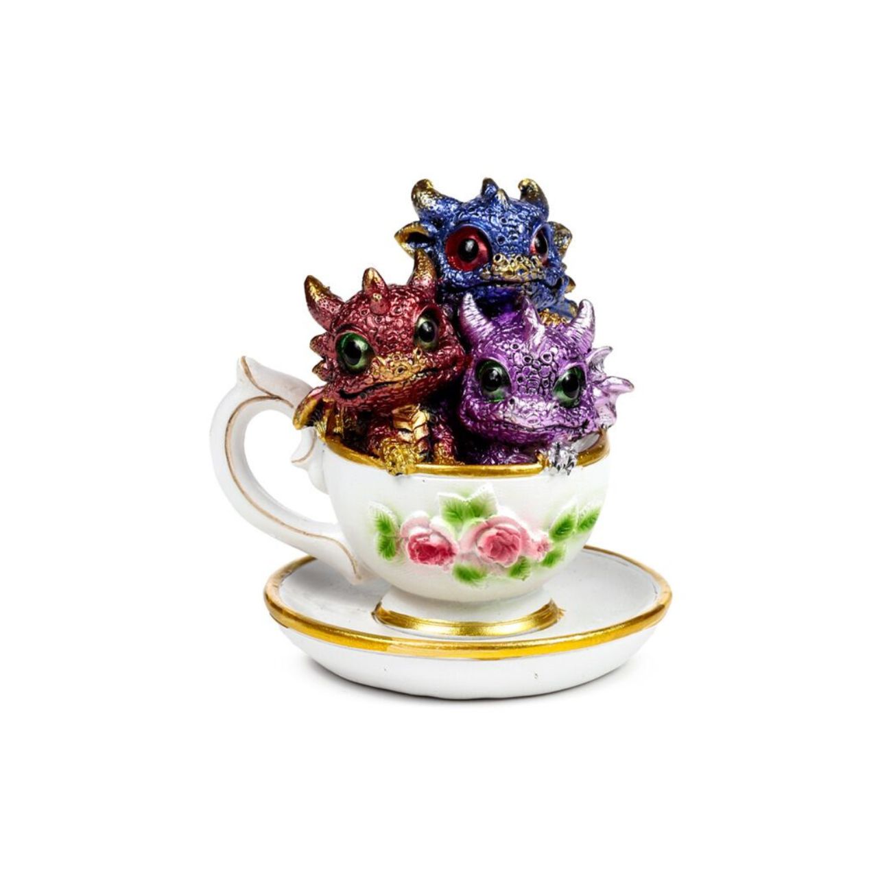 Discover the Elements Baby Dragon Teacup, a finely crafted piece that blends whimsical charm with elegant design.