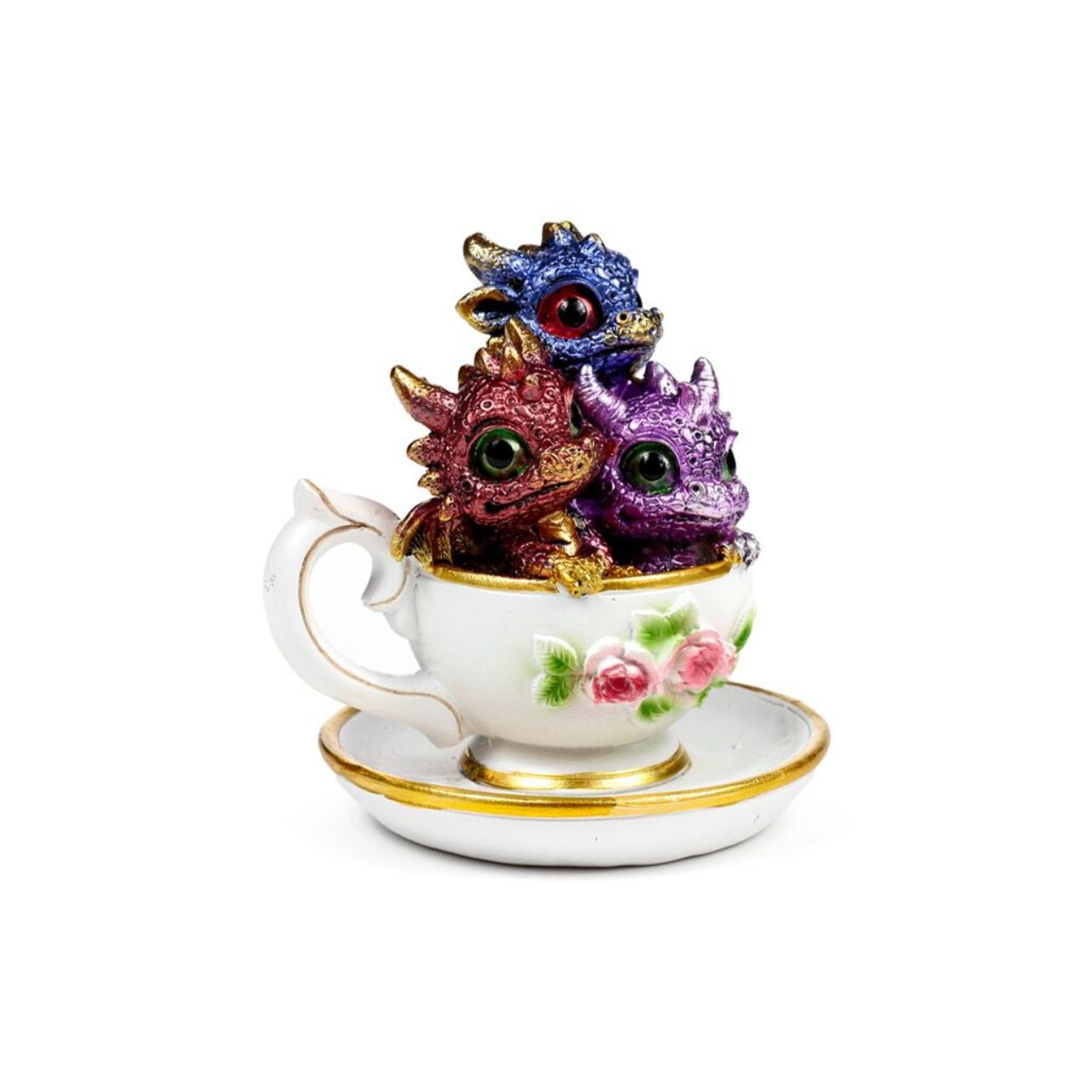 Discover the Elements Baby Dragon Teacup, a finely crafted piece that blends whimsical charm with elegant design.