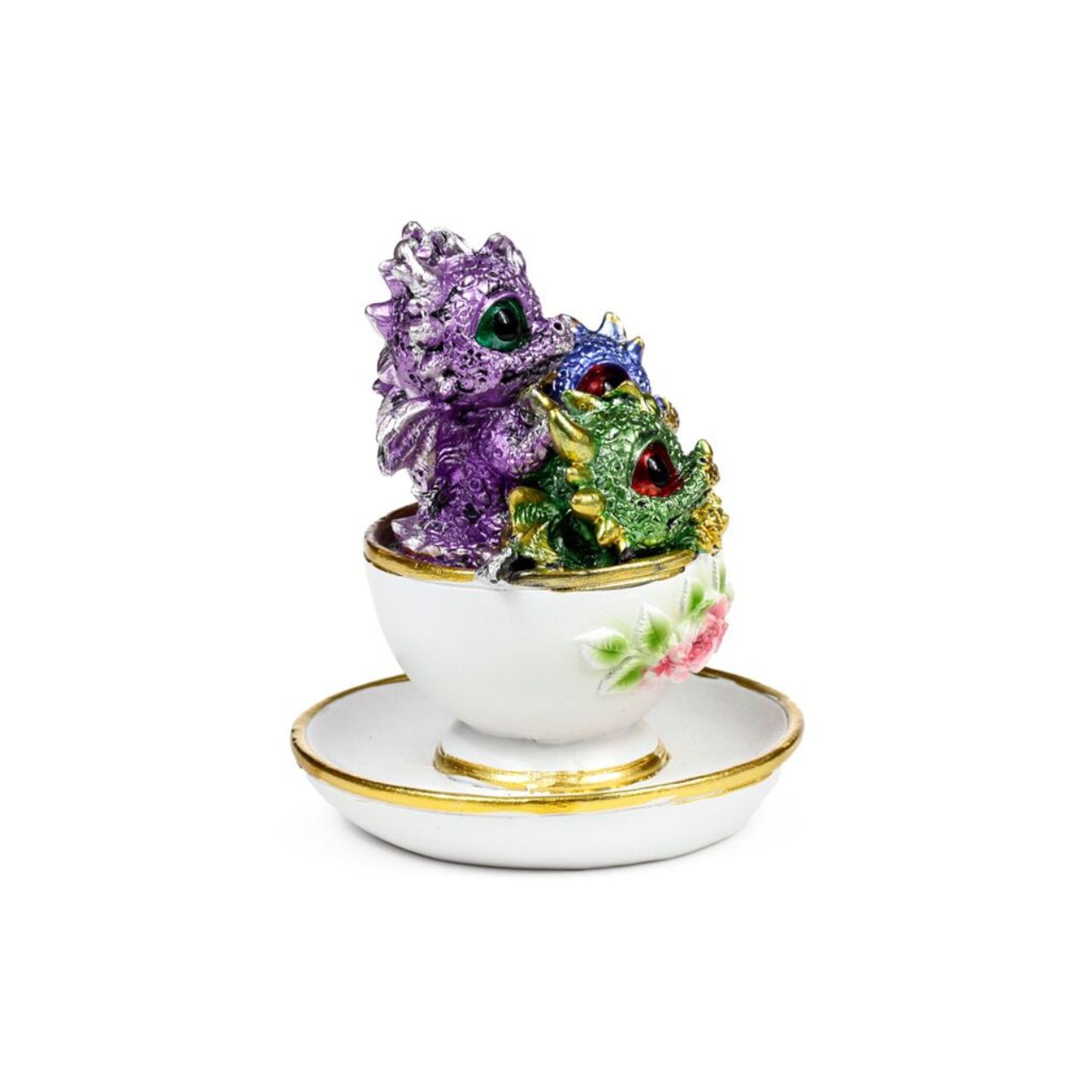 Discover the Elements Baby Dragon Teacup, a finely crafted piece that blends whimsical charm with elegant design.