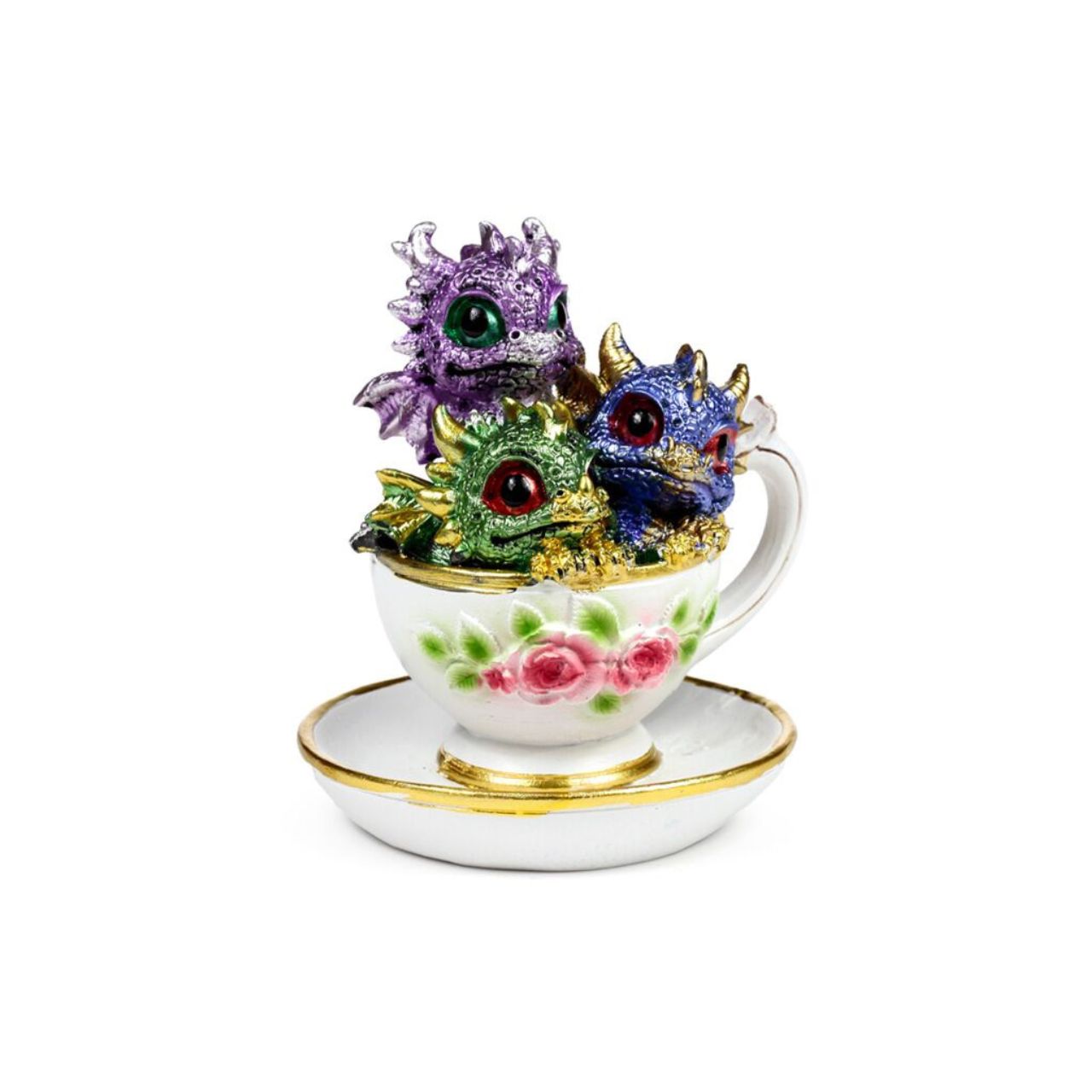 Discover the Elements Baby Dragon Teacup, a finely crafted piece that blends whimsical charm with elegant design.