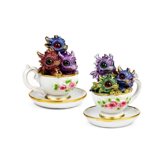 Discover the Elements Baby Dragon Teacup, a finely crafted piece that blends whimsical charm with elegant design.
