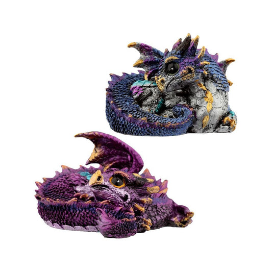 Elements Curled Up Dragon by Puckatour