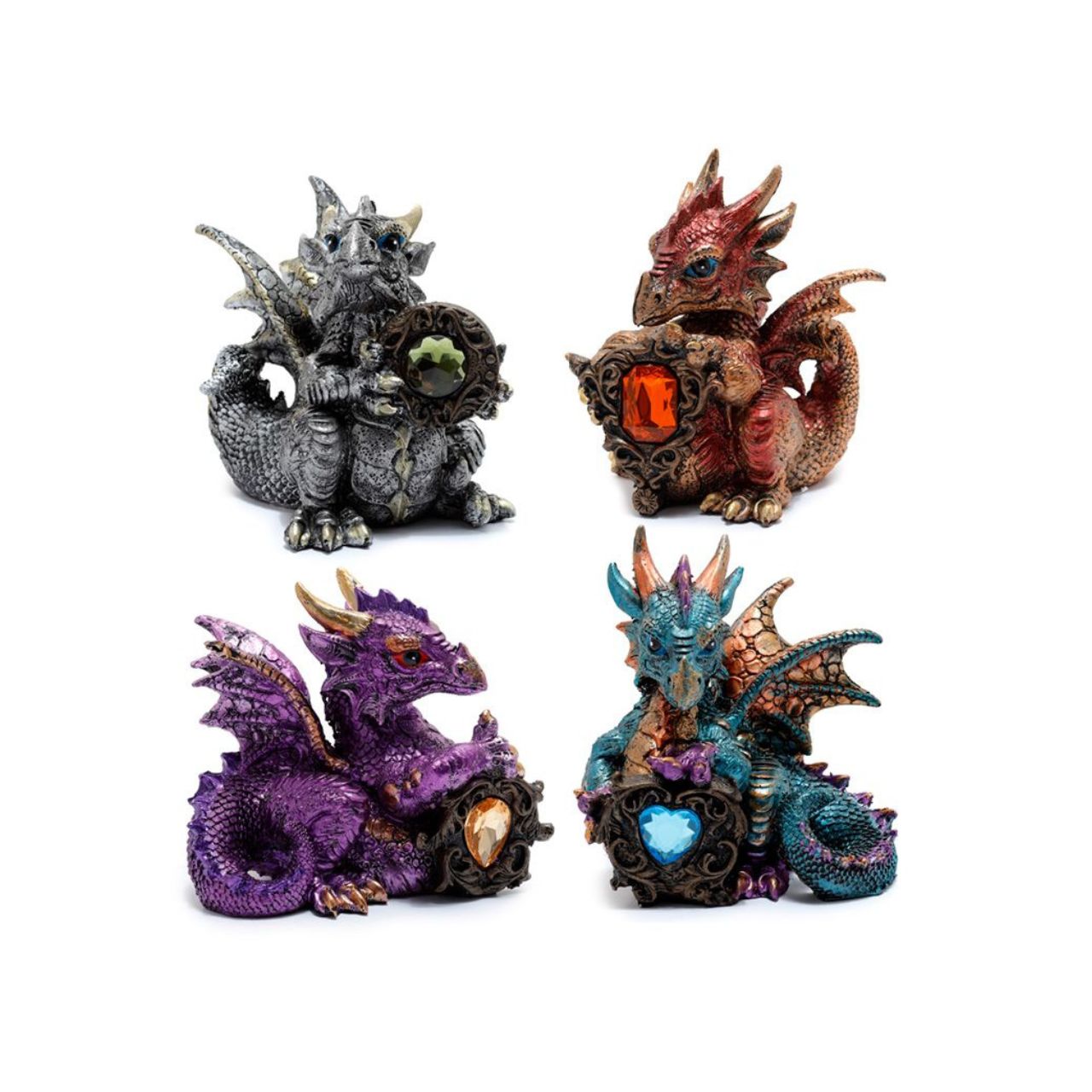 This Elements Gemstone Protector Dragon by Puckator offers a unique and stylish way to protect and display your precious gemstones. With its expertly crafted design and durable materials, this dragon figurine will keep your gemstones safe while also serving as a beautiful addition to your collection.
