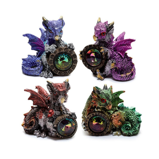 Elements Gemstone Shield Dragon