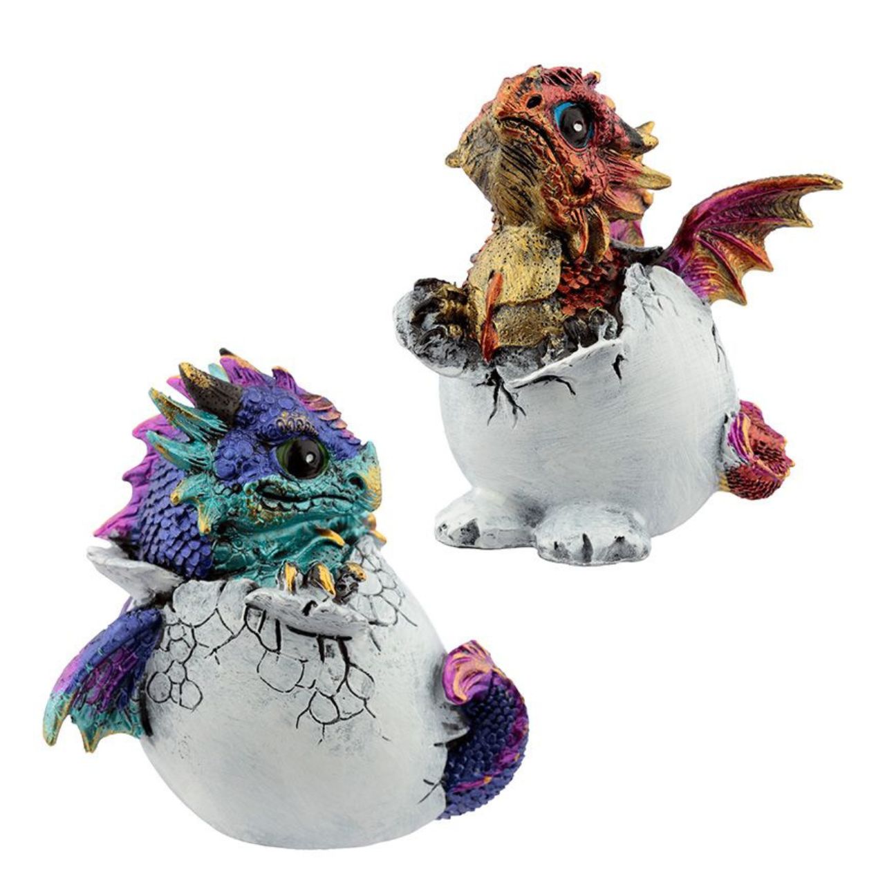 Elements Hatching Dragon Egg  - Material: Resin - Height 8.5-9 cm Width 7.5-8 cm Depth 5.5-6 cm