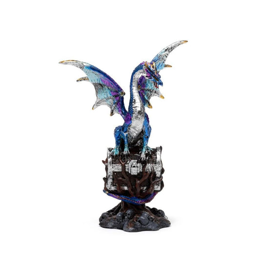 Discover the Enchanted Nightmare Treasure Tree Dragon, a captivating blend of mythical charm and intricate design. This exquisite dragon figurine showcases a mesmerizing interplay of shadows and light, evoking a sense of mystery and wonder.