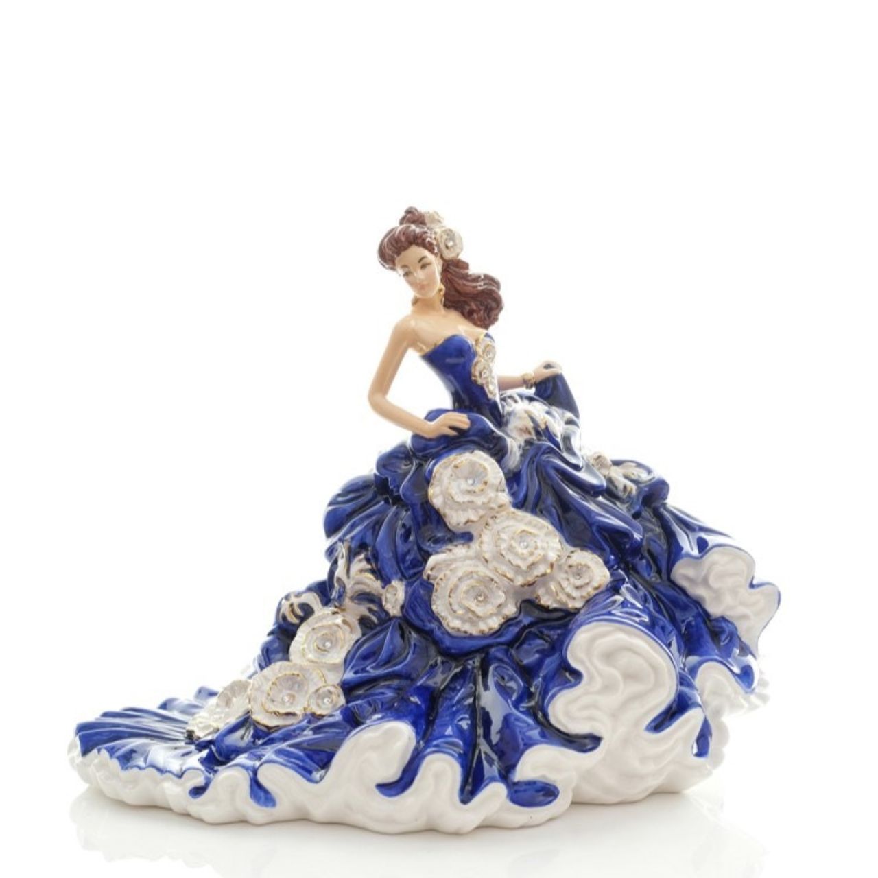 English Ladies Moonlight Enchantment  Our fabulous Moonlight Enchantment figurine is the latest figure in the English Ladies Co range.  Designed and modelled by Valerie Annand, our master painter Dan Smith has created this wonderful colourway.