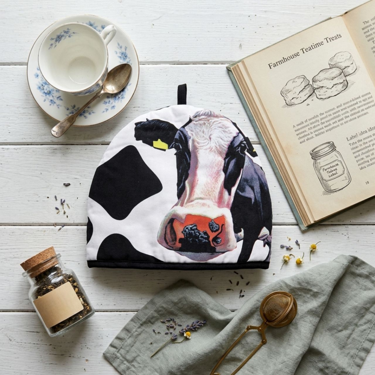 Tinahely Girl is proudly displayed on this Tea Cosy by Eoin O'Connor. Cotton Linen Mix Tea Cosy with hanging loop. Machine Washable.