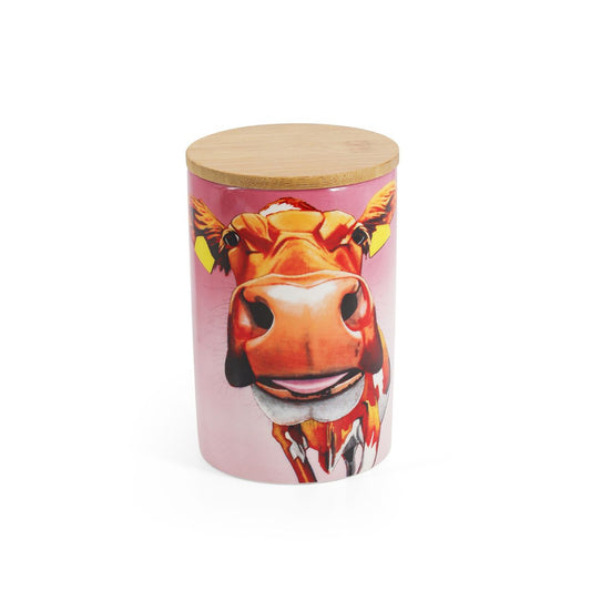 Eoin O'Connor Cow Storage Jar - Pretty In Pink  Material: Bone China