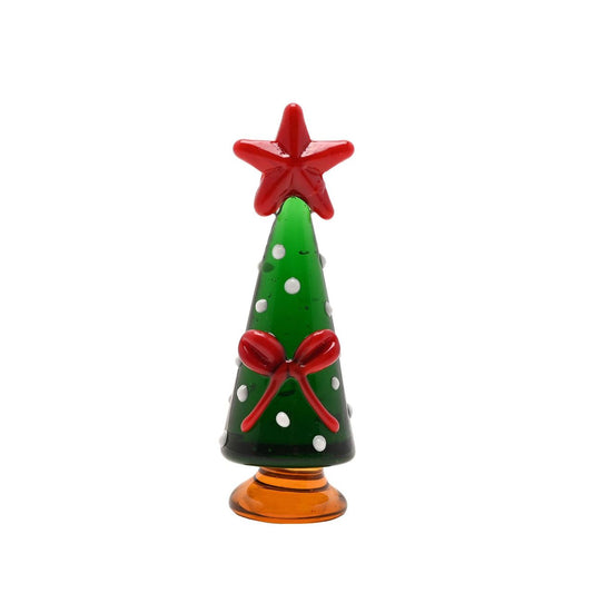 Capture the spirit with the Festive Miniature Objet D'art Christmas Tree With Bow, sure to enchant your shoppers.